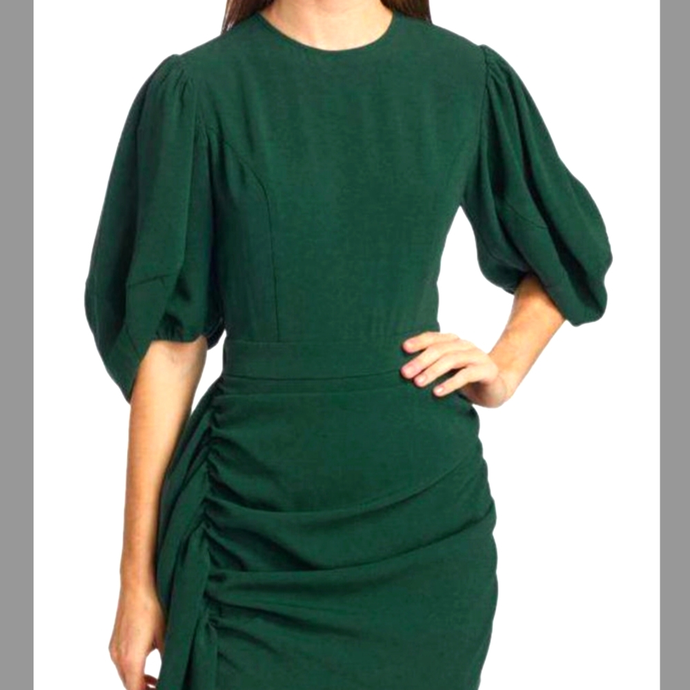Rhode Pia Dress, Dark Green, XS